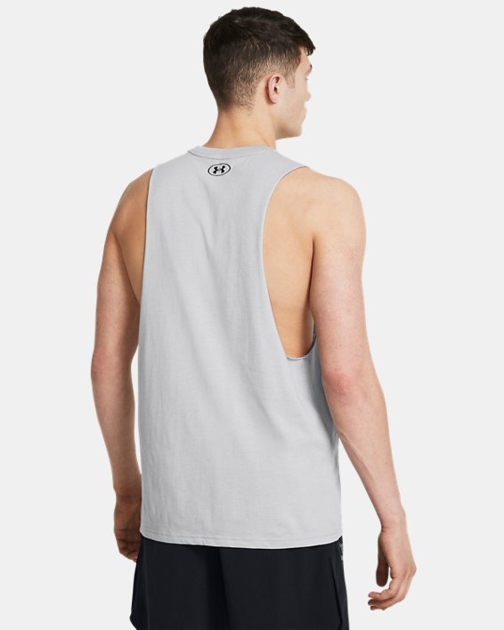 Men's Project Rock Payoff Graphic Sleeveless, Gray, pdpMainDesktop image number 1